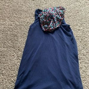 Youth dress with built in scarf